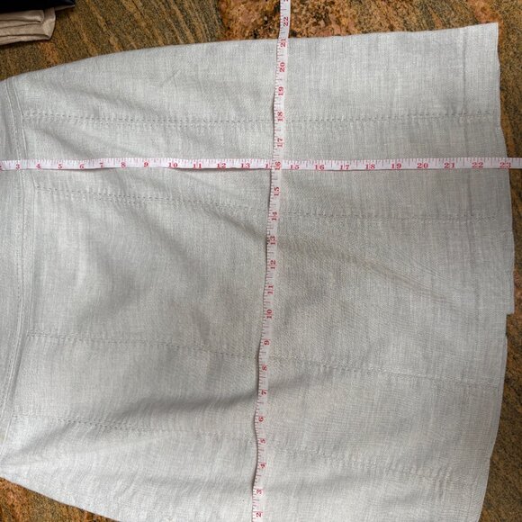 Le Chateau Beige Linen Skirt - Picture 3 of 5